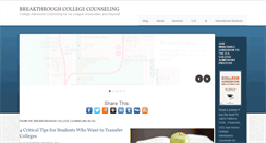 Desktop Screenshot of breakthroughcollegecounseling.com