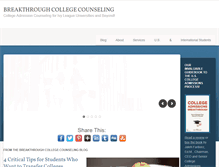 Tablet Screenshot of breakthroughcollegecounseling.com